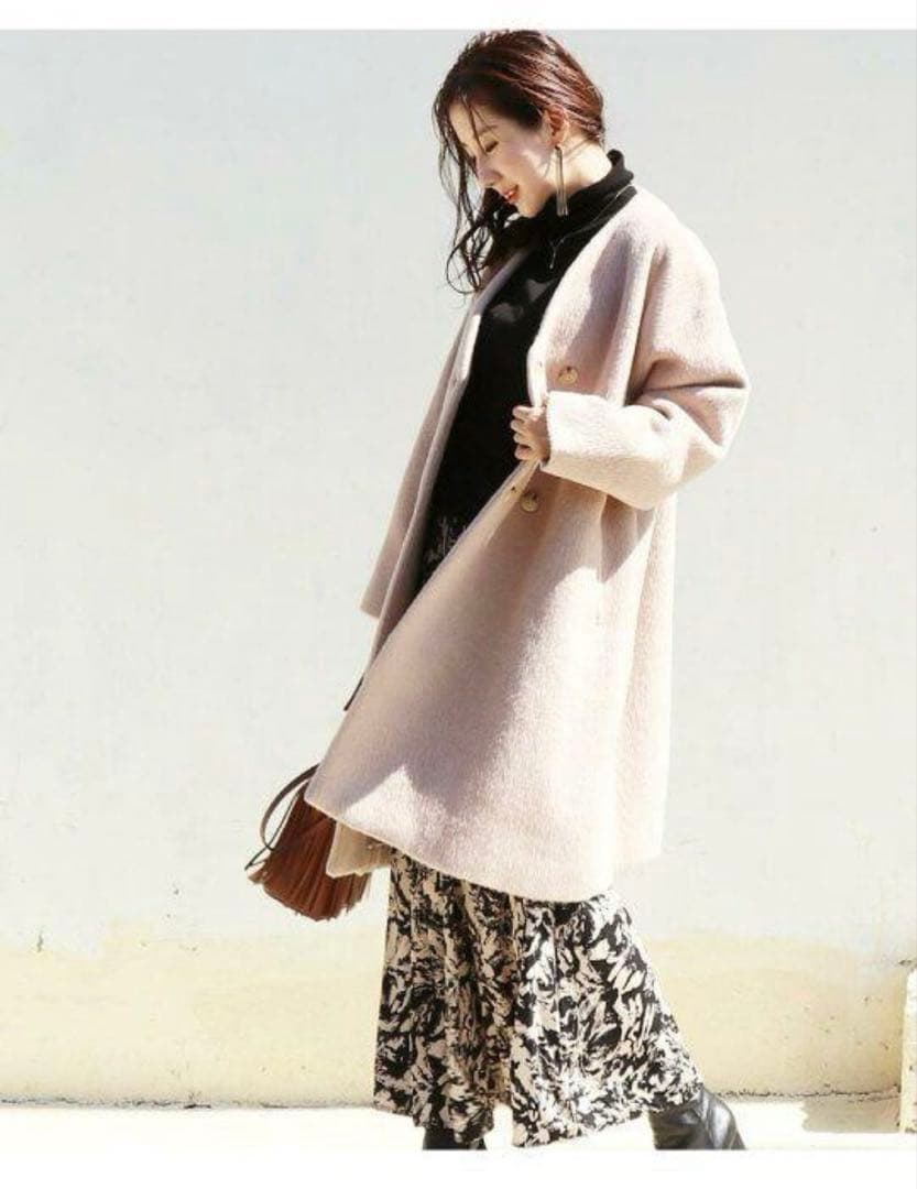 新品未使用タグ付✨ロイヤルミルクティー マタニティ チェスターコート　アルパカ