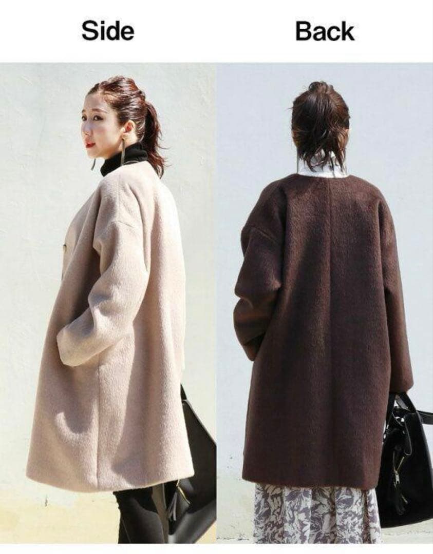 新品未使用タグ付✨ロイヤルミルクティー マタニティ チェスターコート　アルパカ