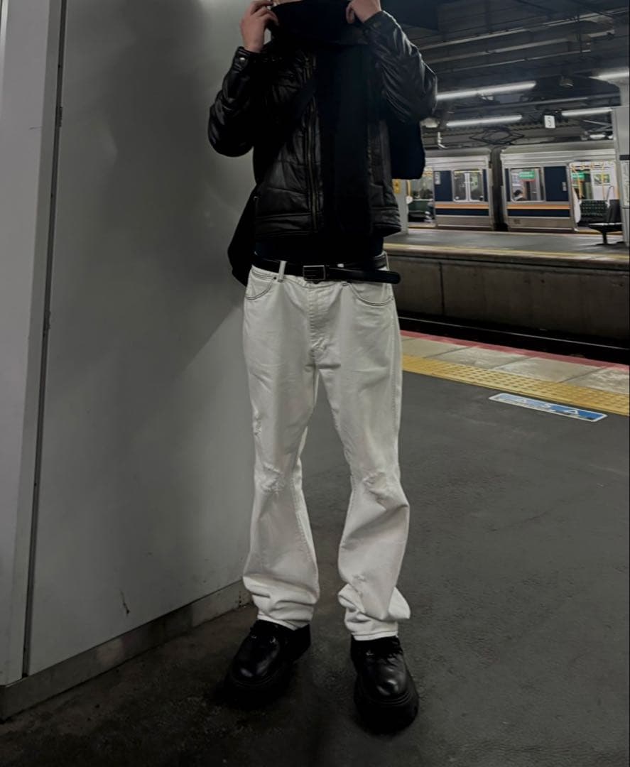 02ss Number (n)ine モダンエイジ期 ホワイト デニム ダメージ