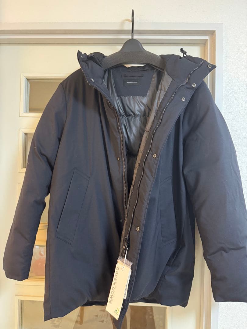 green label relaxing T/W フード ダウン ミドル丈