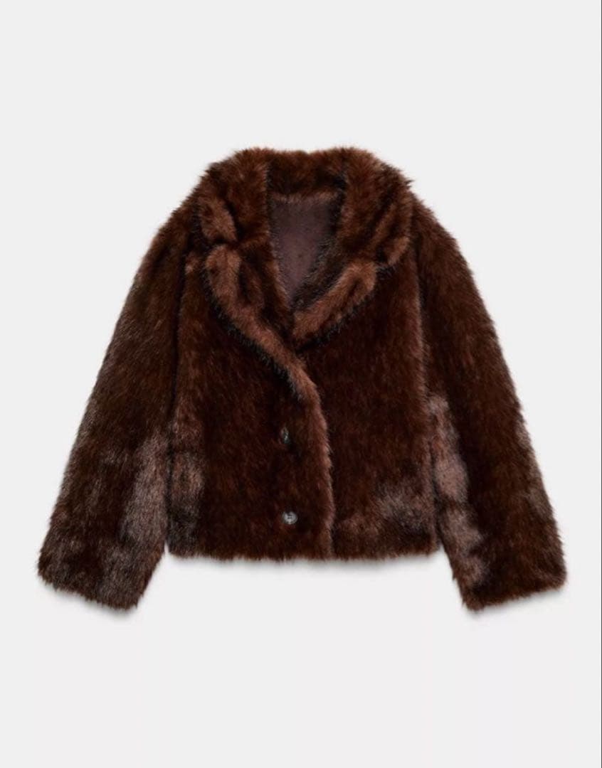 リバーシブルダブルフェイス フェイクファージャケット ZARA