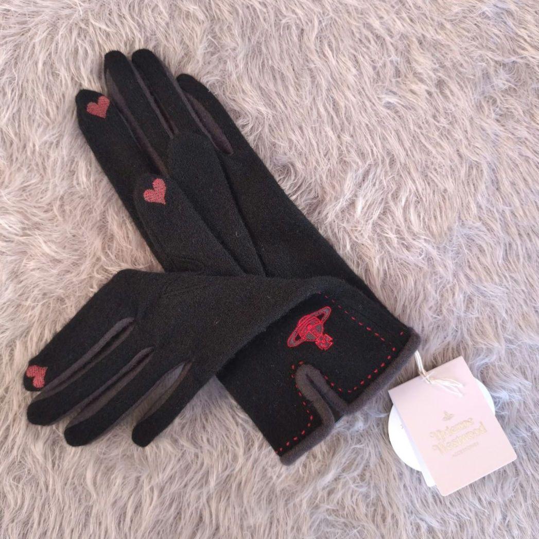 ヴィヴィアン ウエストウッド アクセサリーのオーガニックウールのスリット手袋