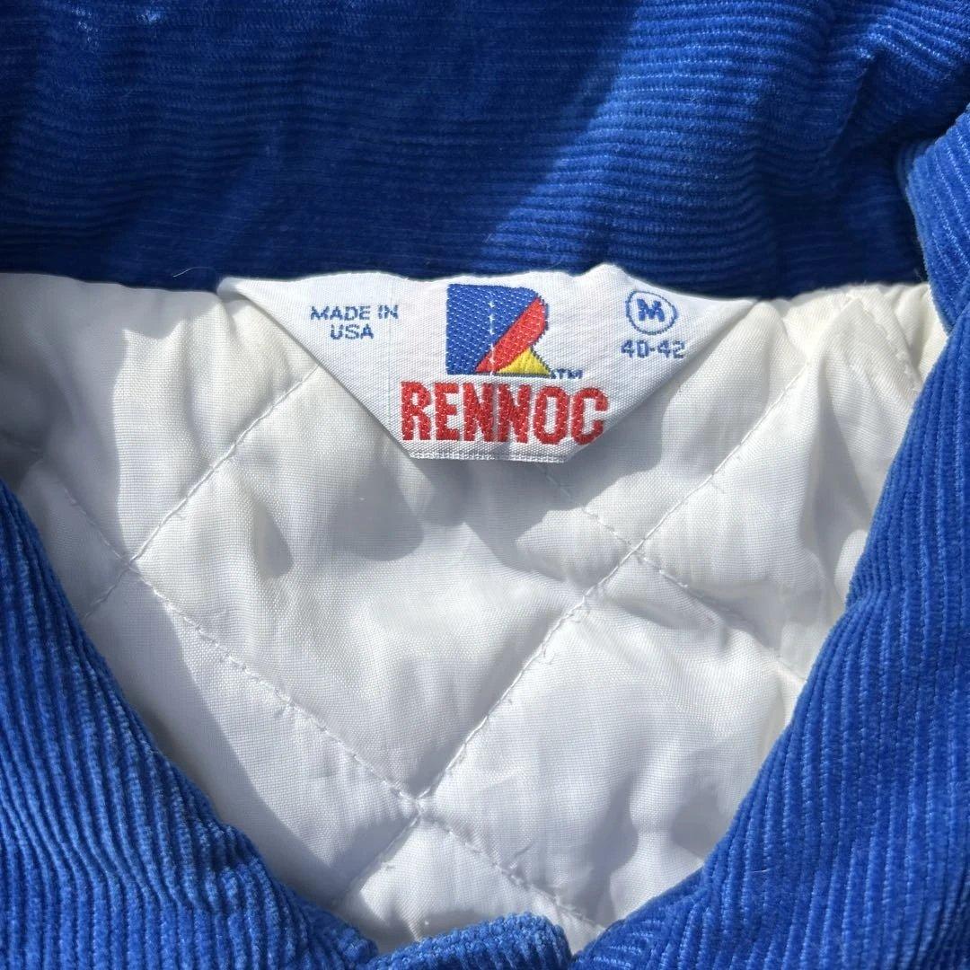 コーデュロイ 背面ロゴ 70s USA製 RENNOC スタジャン キルティング