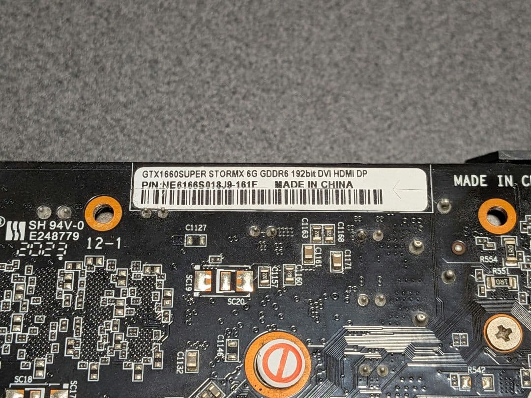 グラフィックボード・グラボ・ビデオカード PALIT GTX 1660 SUPER STORM X 6GB