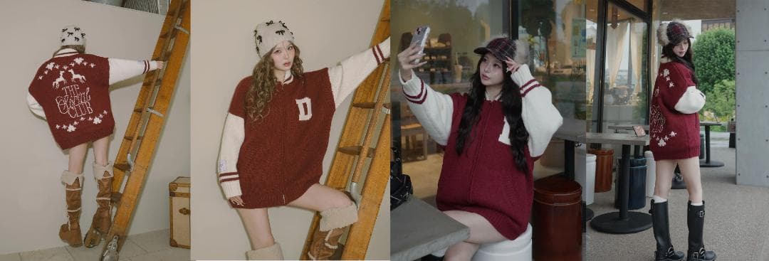 ダーリッチ darich THE Social CLUBニットブルゾン BRD