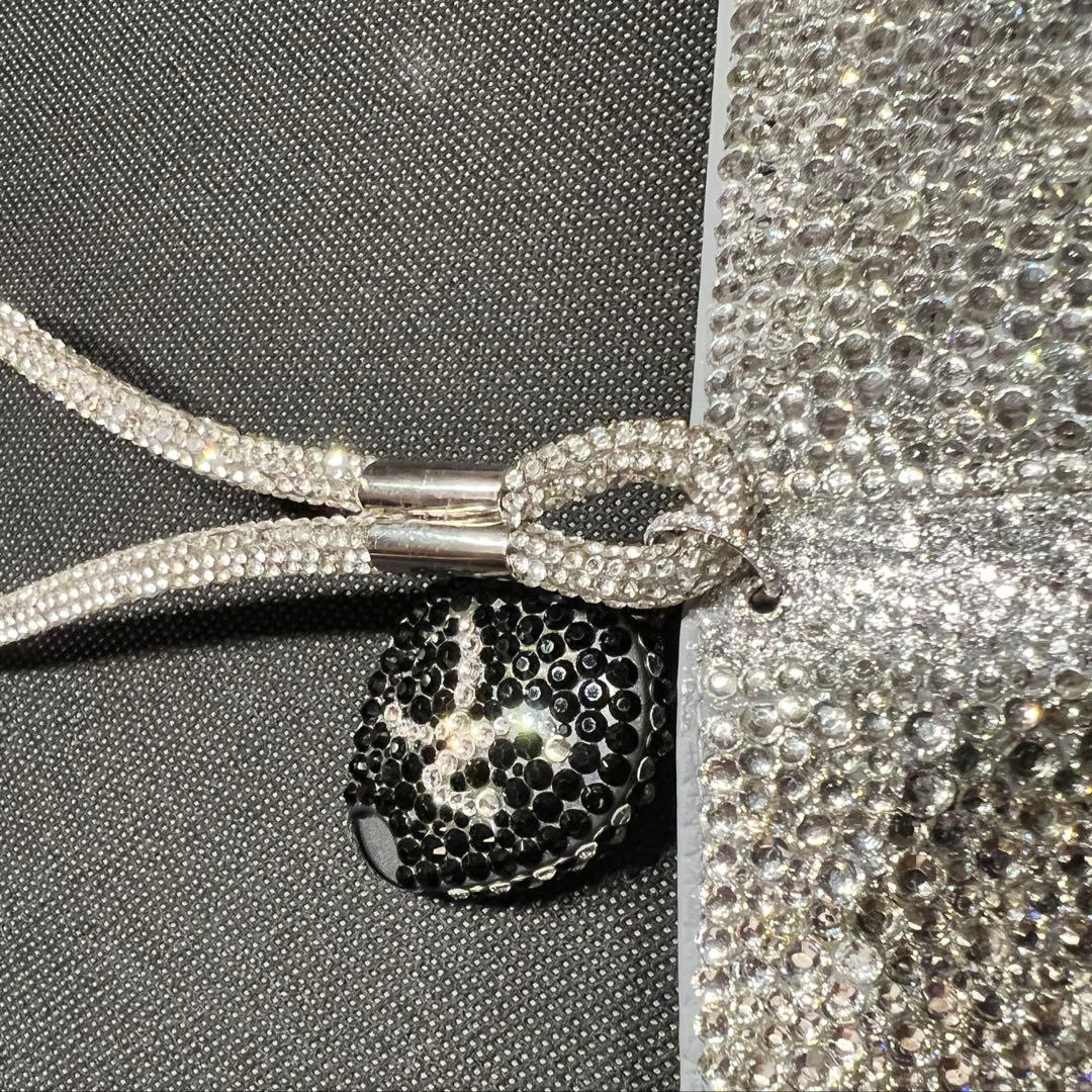 全面　スワロフスキー　iPhone 13promax 手帳型　デコプティ