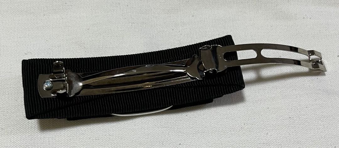 Salvatore Ferragamo フェラガモ　バレッタ　ブラック×シルバー