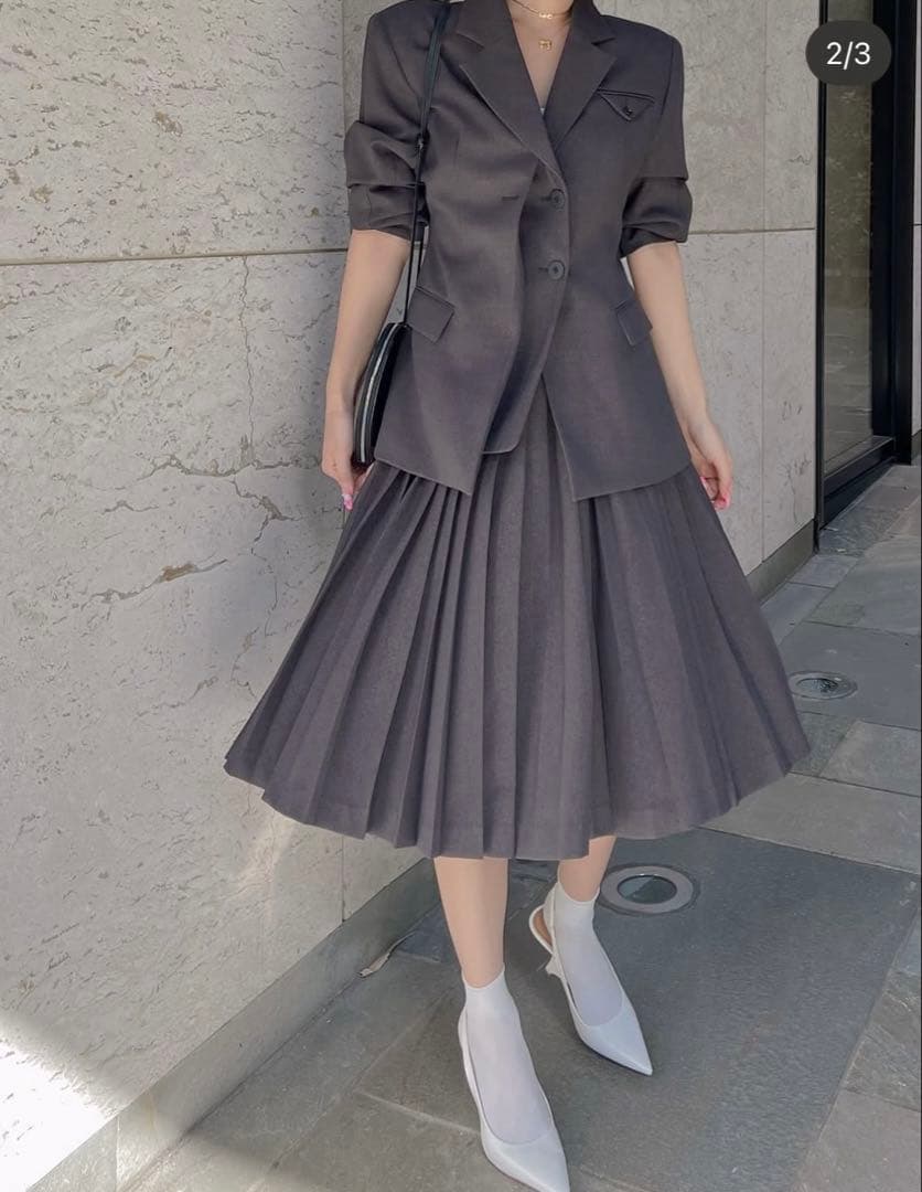 THETOE Lyucus Jacket - plain チャコールグレー　M