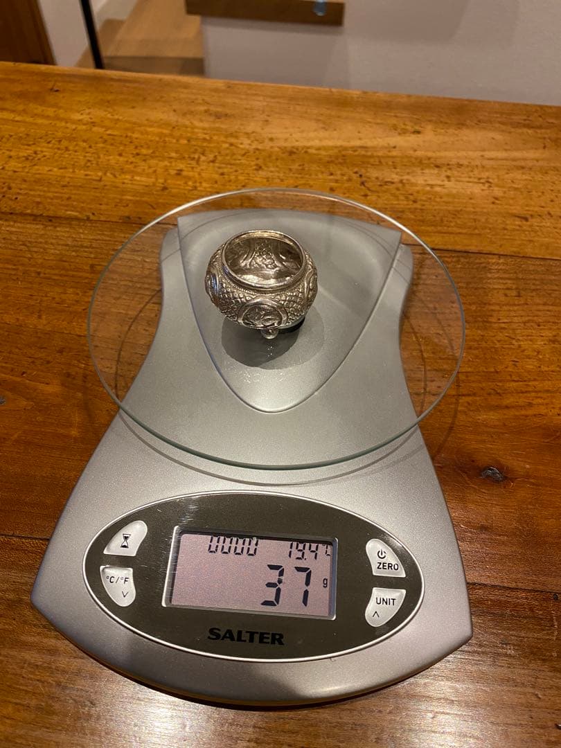 インドのシルバーコンディメント（塩、ペッパー容器）　アンティーク