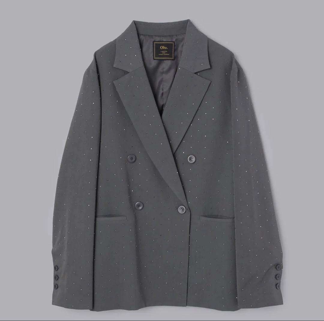 グレー テーラードジャケット Fサイズ Olu.