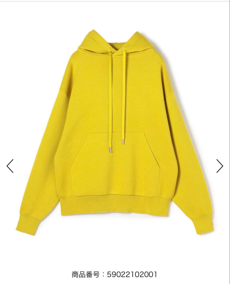 CABaN コットンカシミヤ パーカ　イエロー