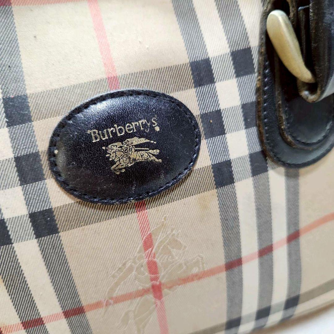 Burberrys バーバリーズ ノバチェック ハンドバッグ ホースロゴ レトロ