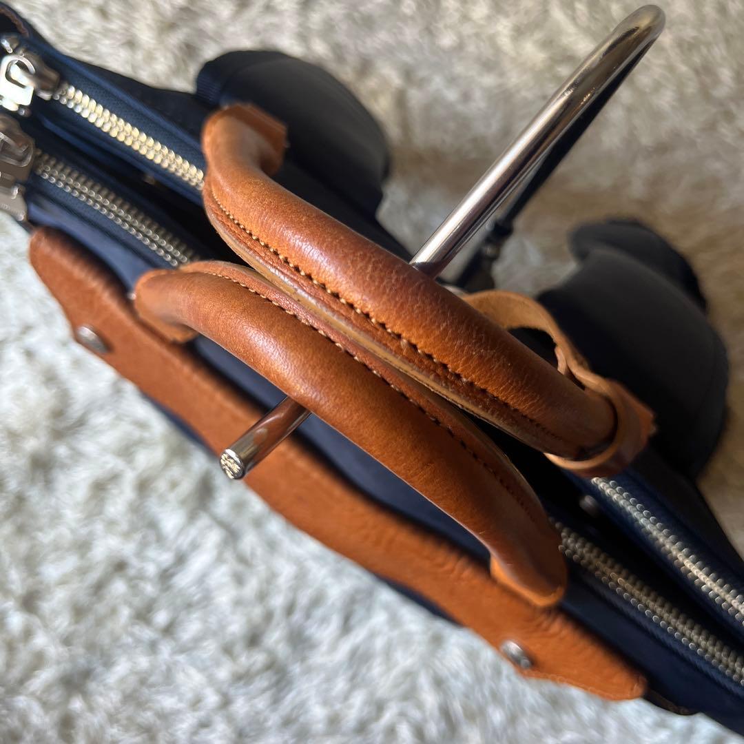 美品　希少　マスターピース　Edit　バックパック　キャリーオン　底鋲　ネイビー