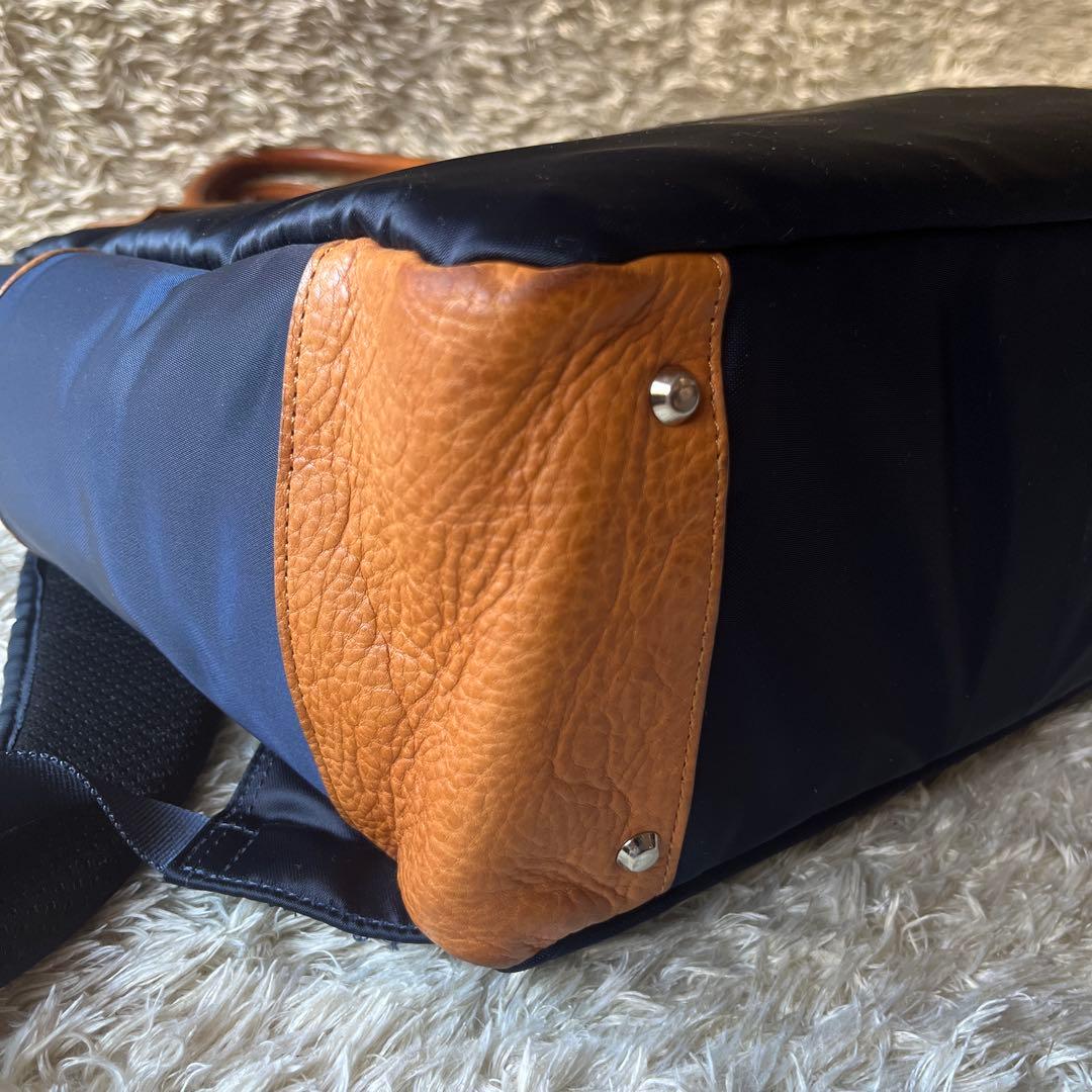 美品　希少　マスターピース　Edit　バックパック　キャリーオン　底鋲　ネイビー