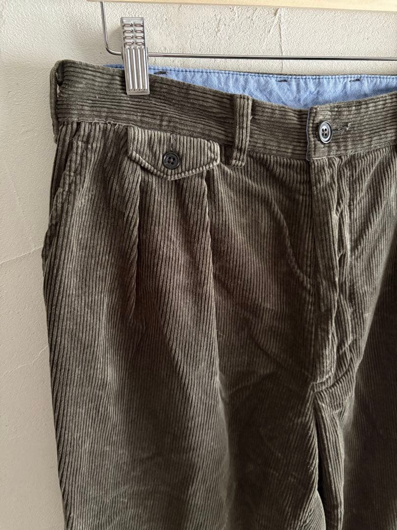 BEAMS PLUS 2プリーツ チノトラウザーズパンツ コーデュロイ　M