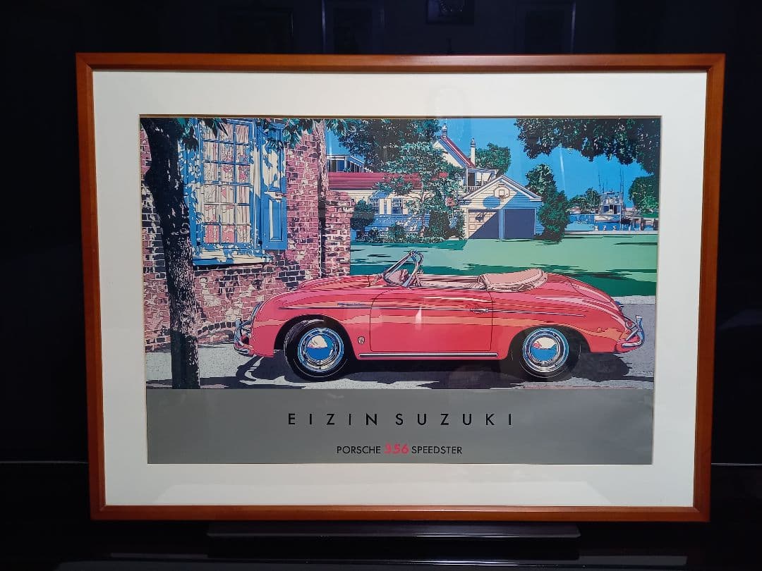yz ab　様売約済　1980's　鈴木英人　ポルシェ　356 公式ポスター