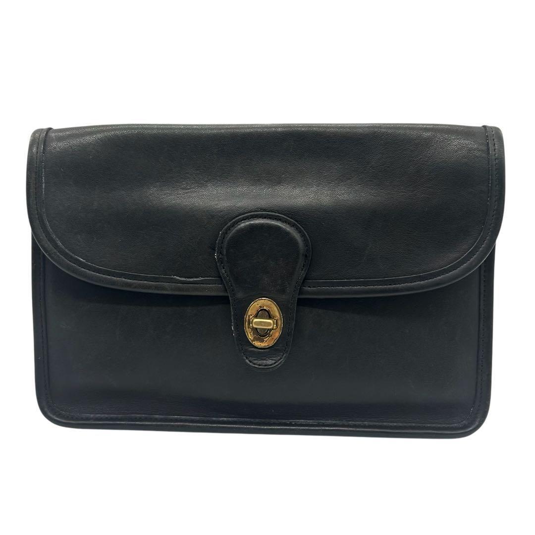 1041 Vintage Coach セカンドバッグ クラッチバッグ 黒