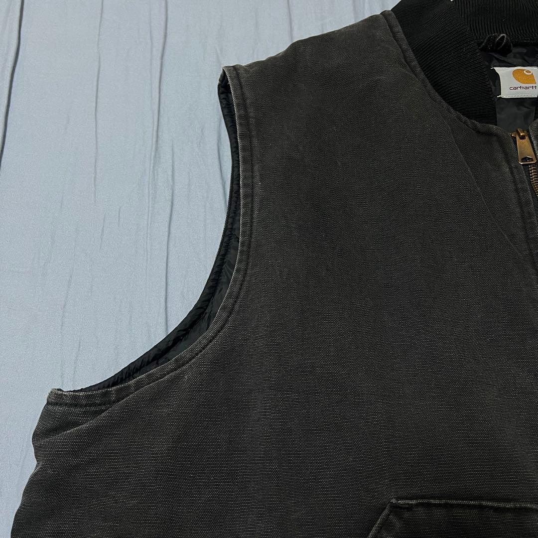 J*J様 カーハート　ダックベスト　腰ゴム　フェードブラック　USA製　80s