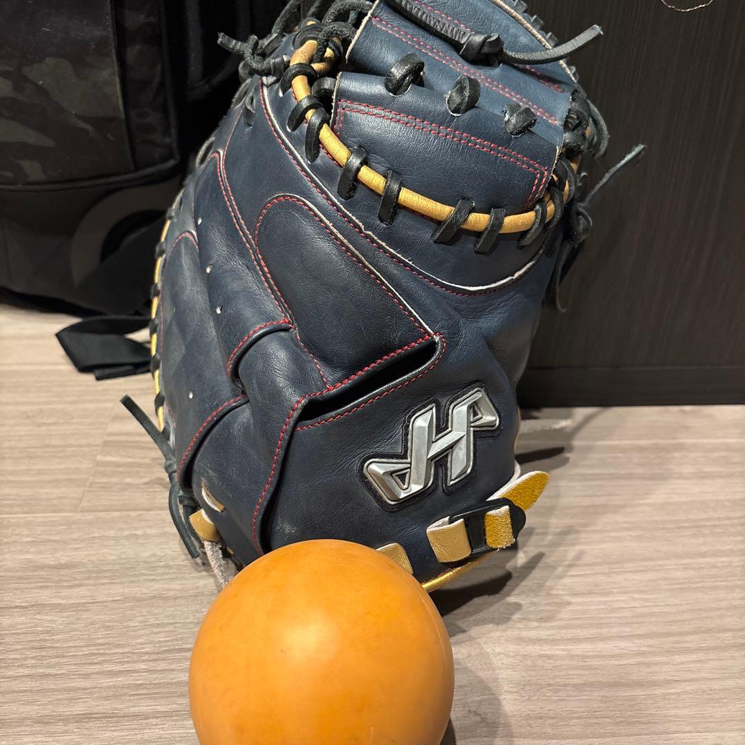 ハタケヤマPRO-M8 ネイビー レザー キャッチャーミット