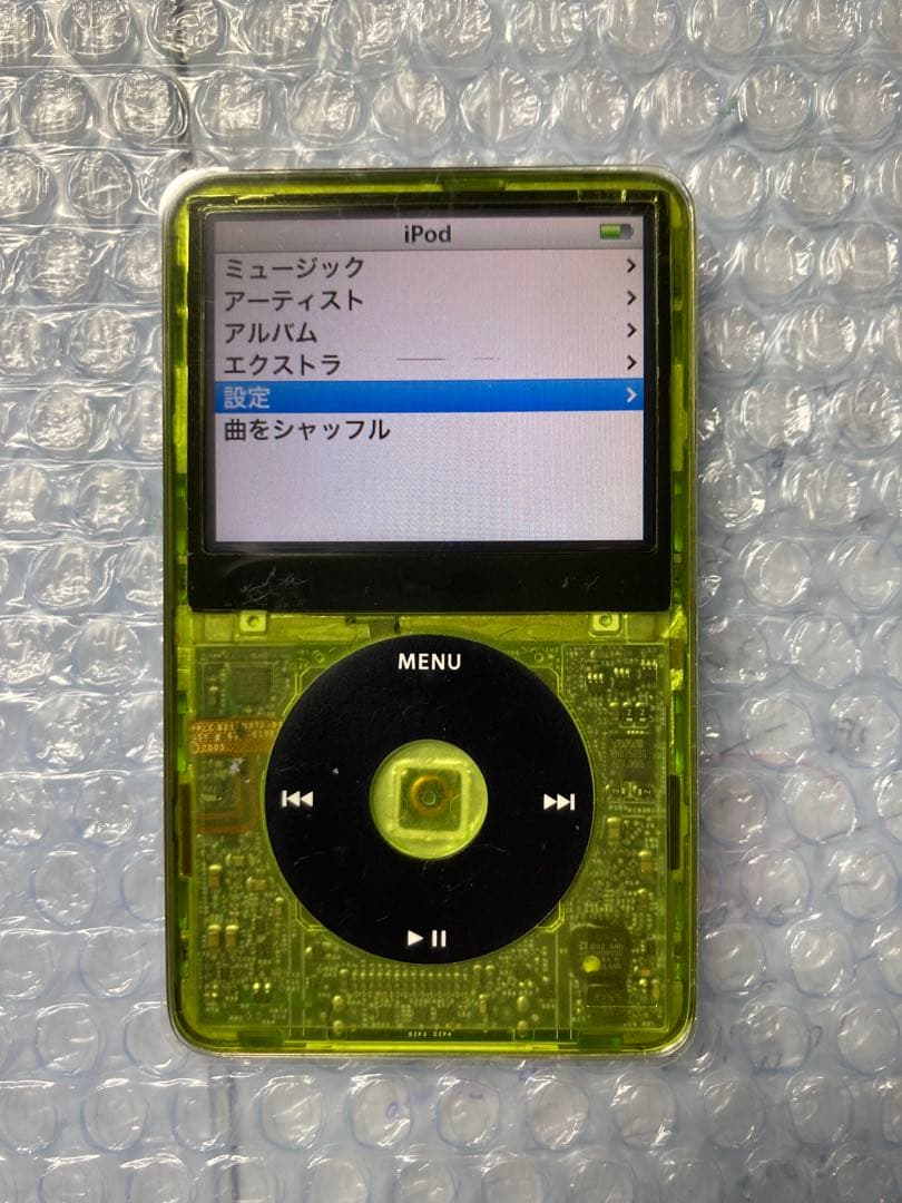 iPod classic 黄透明マスク、HDD、バッテリー全新品交換済　動作OK