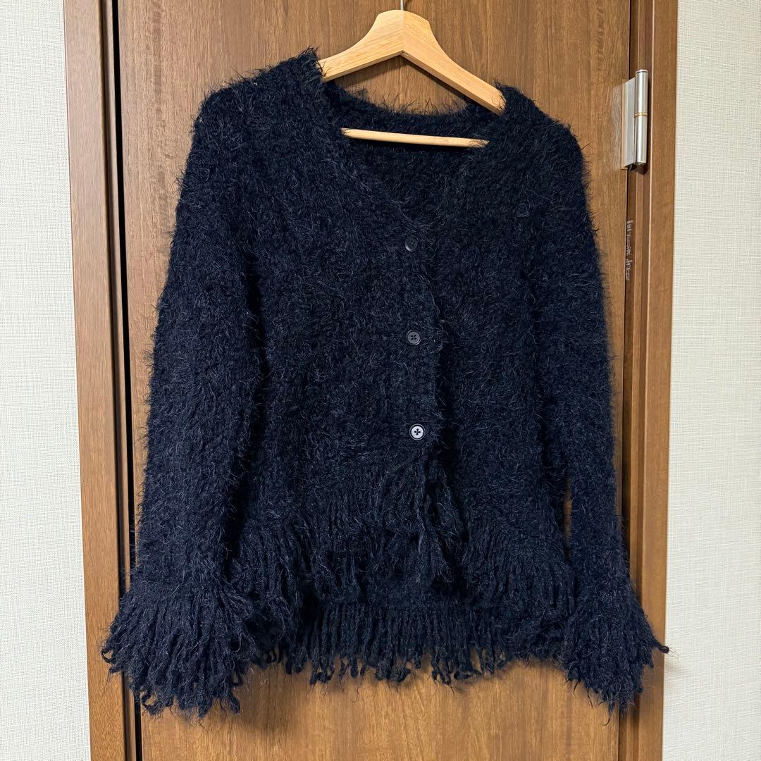 定価7万程　Drawer Fall1 5Gシャギーフリンジカーディガン