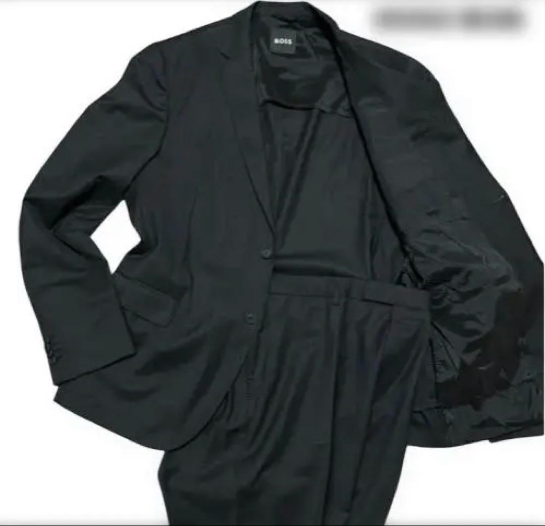 HUGO BOSS ヒューゴボス サマースーツセットアップ ブラック サイズ56