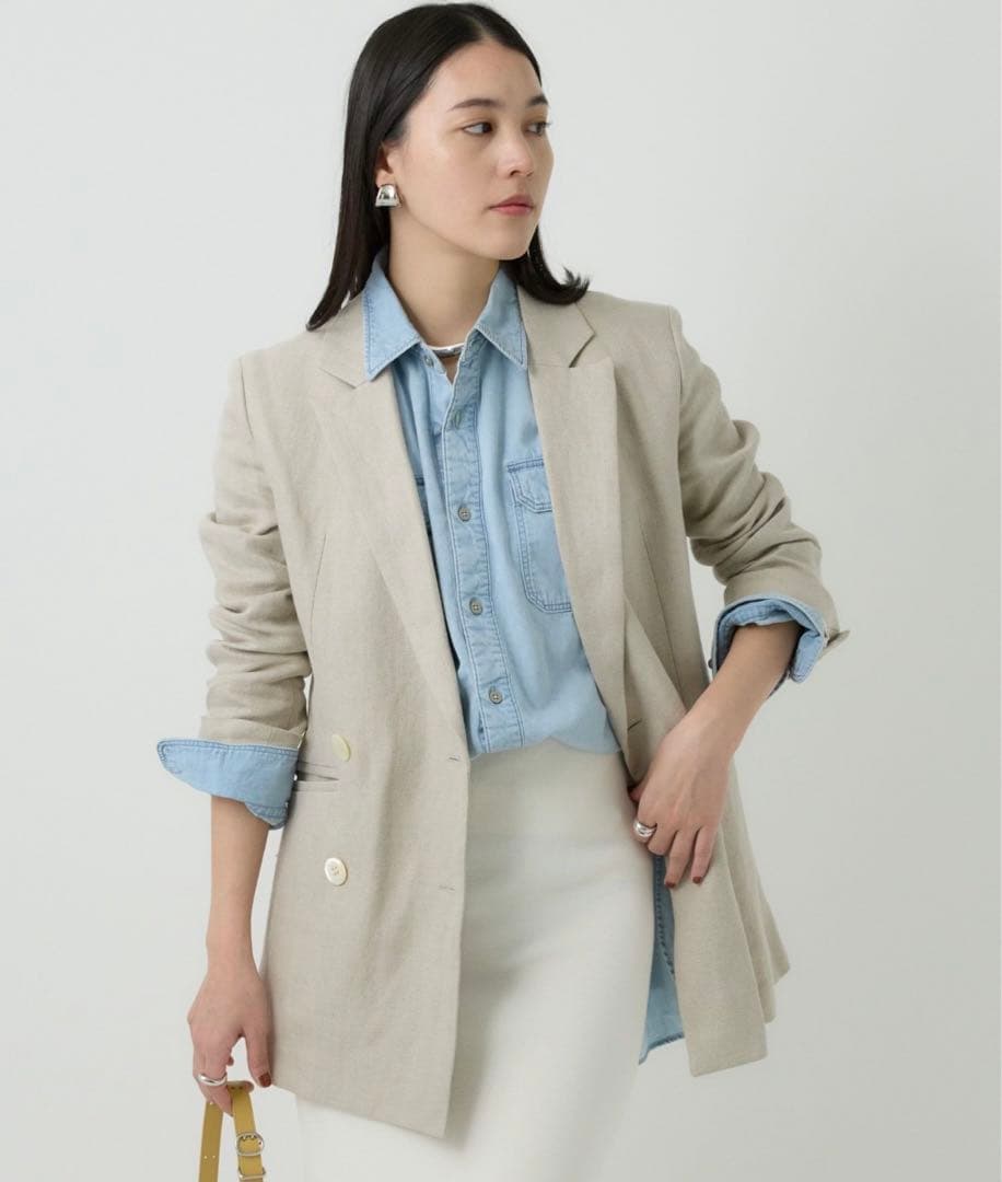 タグ付き新品未使用 CHAOS リネンヘリンボンジャケット