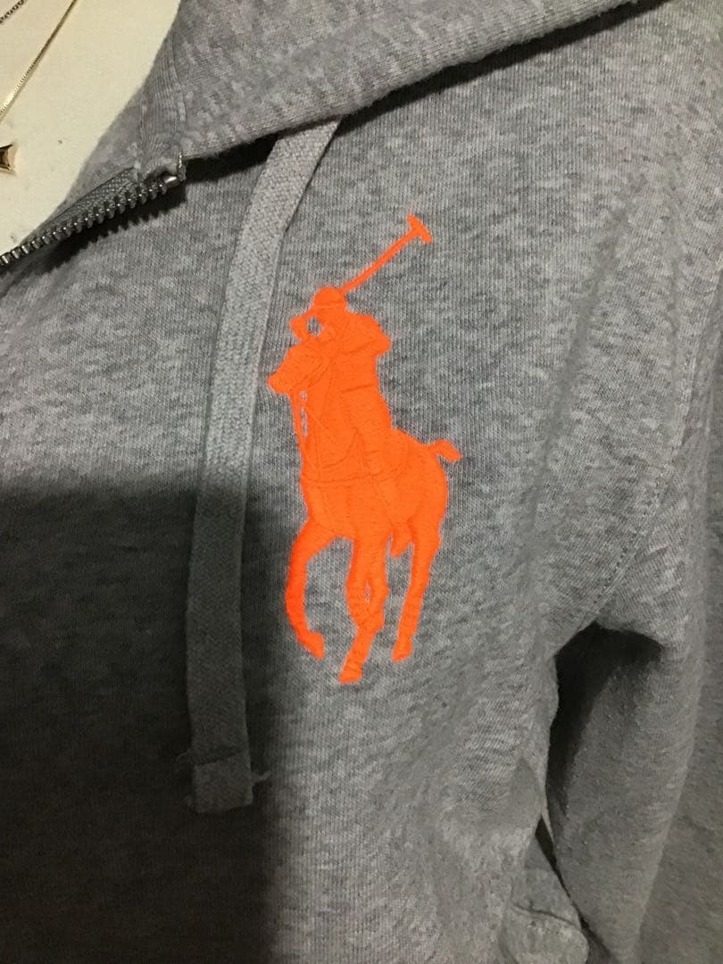 ★ラルフローレン★Y2K ビッグポニー グレー パーカー メンズ