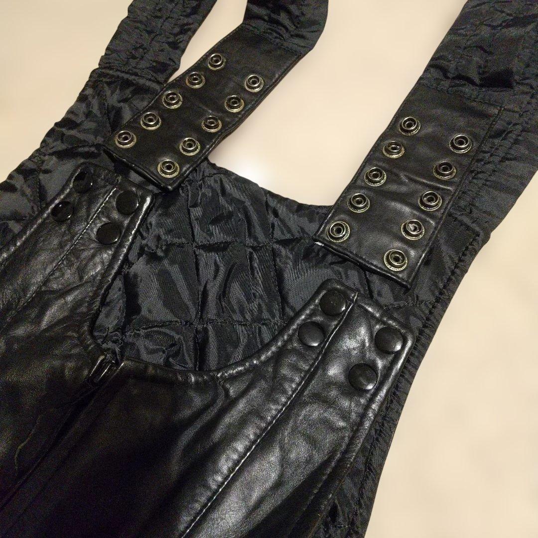 90年代 レザーオーバーオール