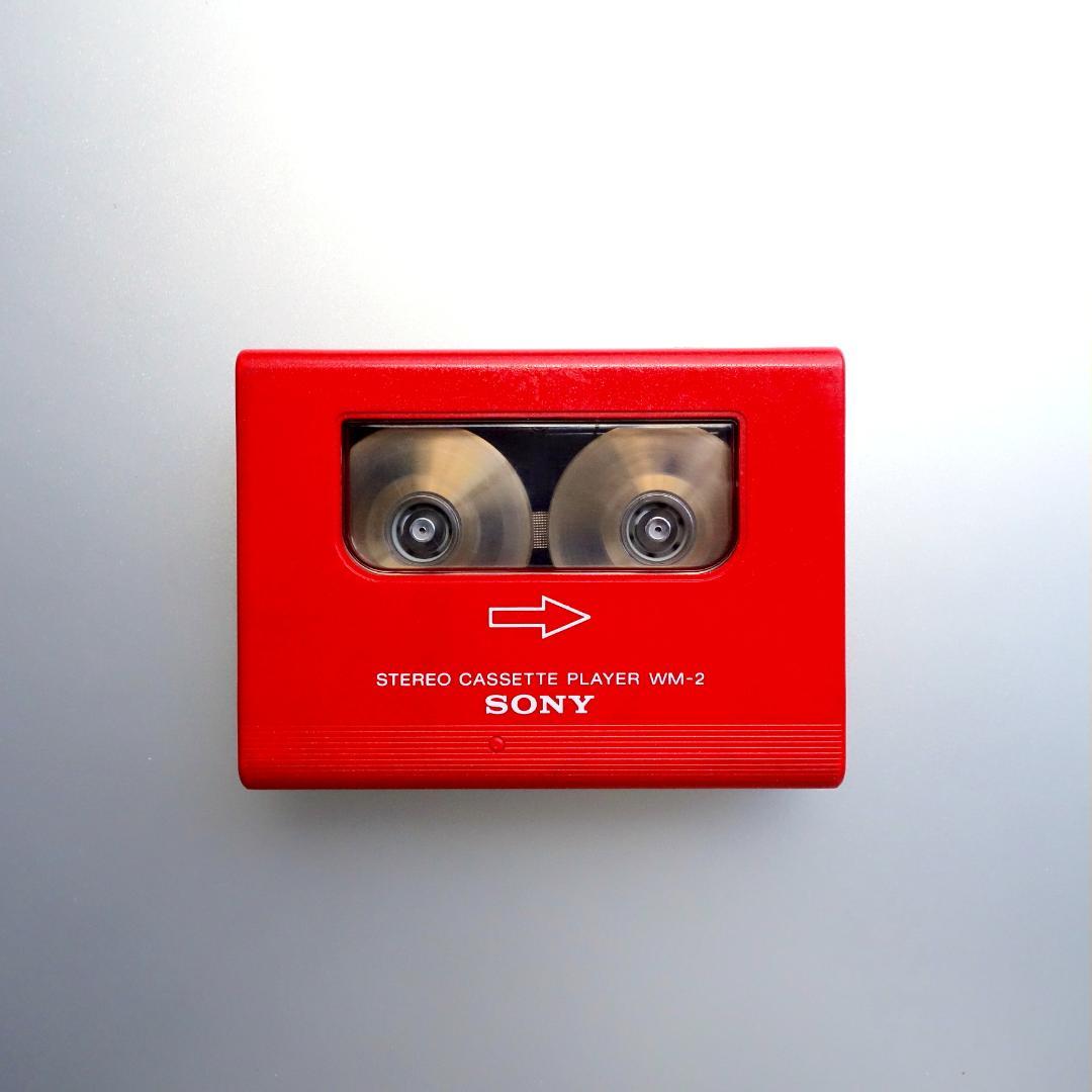 【動作整備品】 WM-2 ソニー カセットテーププレーヤー ウォークマン RED