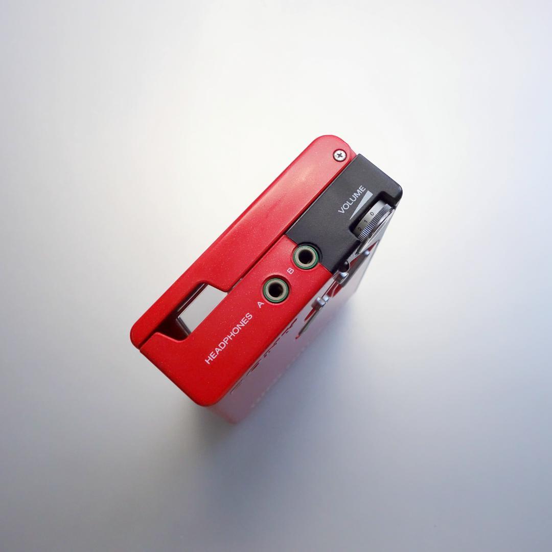 【動作整備品】 WM-2 ソニー カセットテーププレーヤー ウォークマン RED