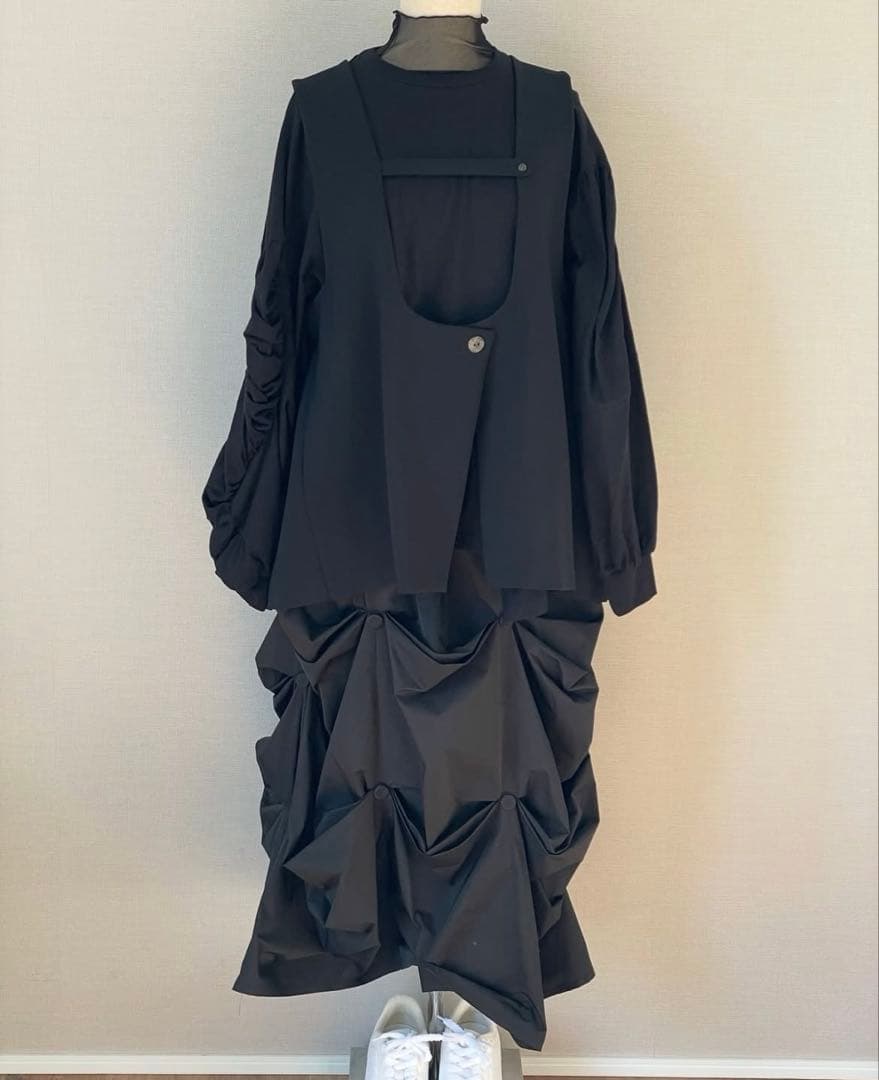 超美品♡エンフォルドENFOLDギャザーモチーフスリーブティーシャツ¥29700