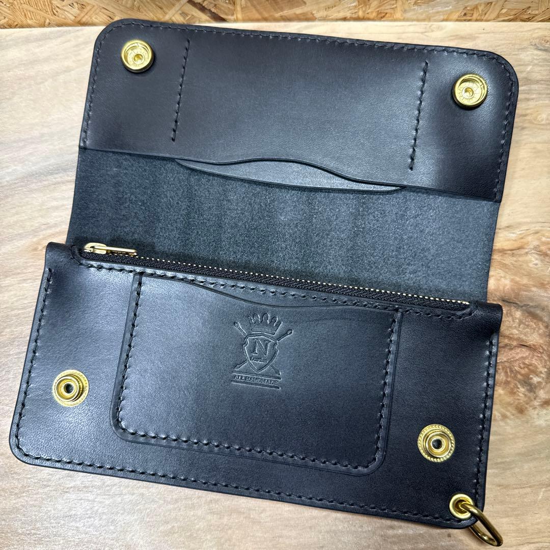 180 カスタム トラッカーウォレット 姫路レザー オイルレザー 真鍮