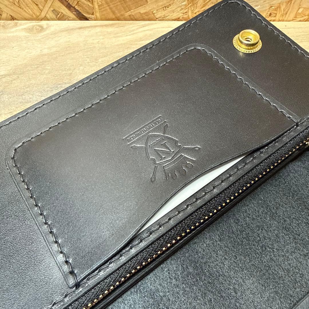 180 カスタム トラッカーウォレット 姫路レザー オイルレザー 真鍮