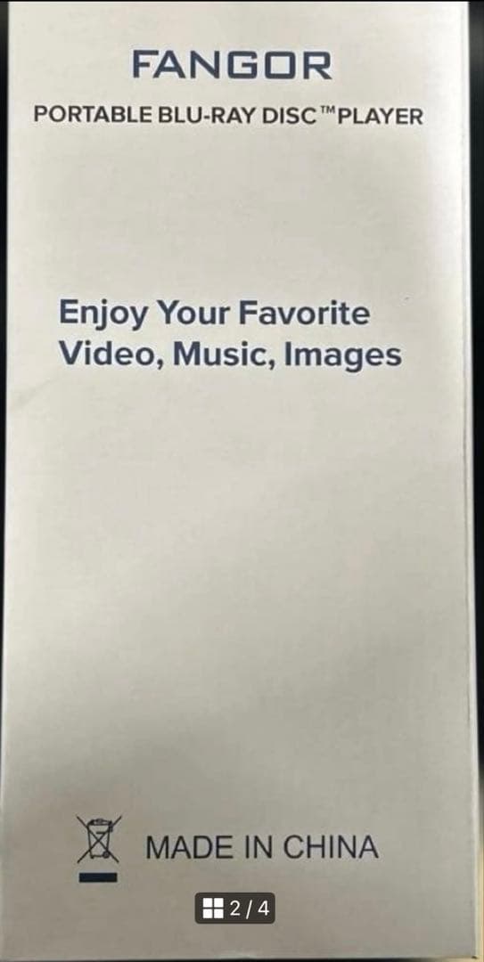 FANGOR ポータブルブルーレイプレーヤー　F–BR126
