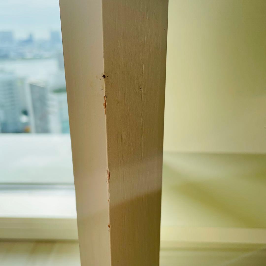 ホワイト コーナーデスク 引き出し付き　飾り台　北欧スタイル