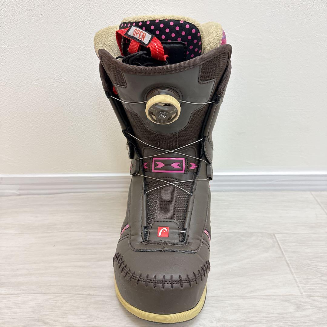 【美品　HEAD】ヘッド ワン ボアスノーボードブーツ ブラウン/ピンク