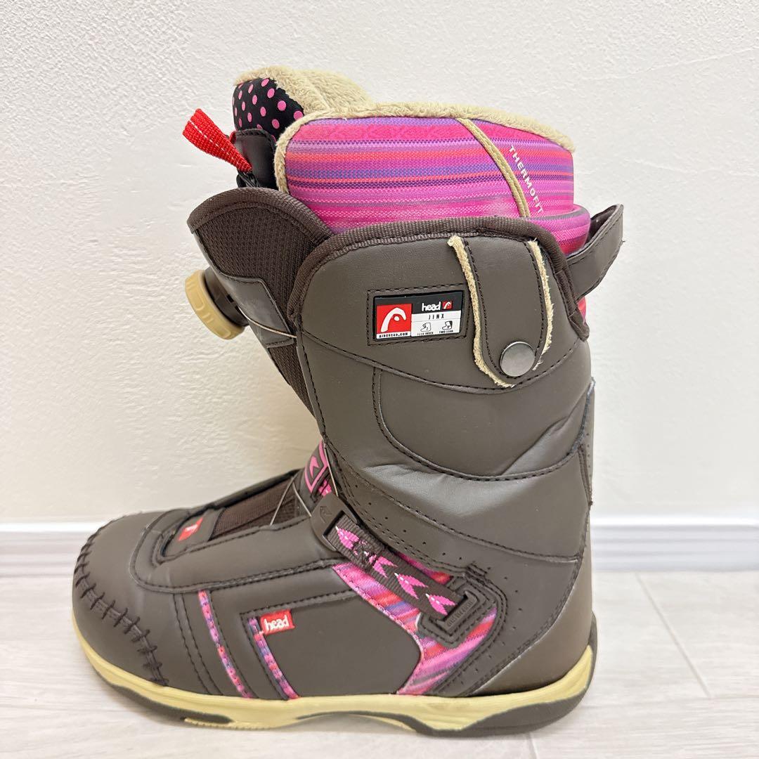 【美品　HEAD】ヘッド ワン ボアスノーボードブーツ ブラウン/ピンク