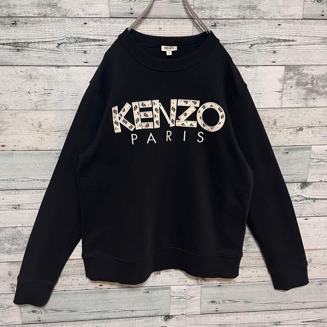 t153【美品】ケンゾー 刺繍 ビッグ センターロゴ スウェット 入手困難 希少