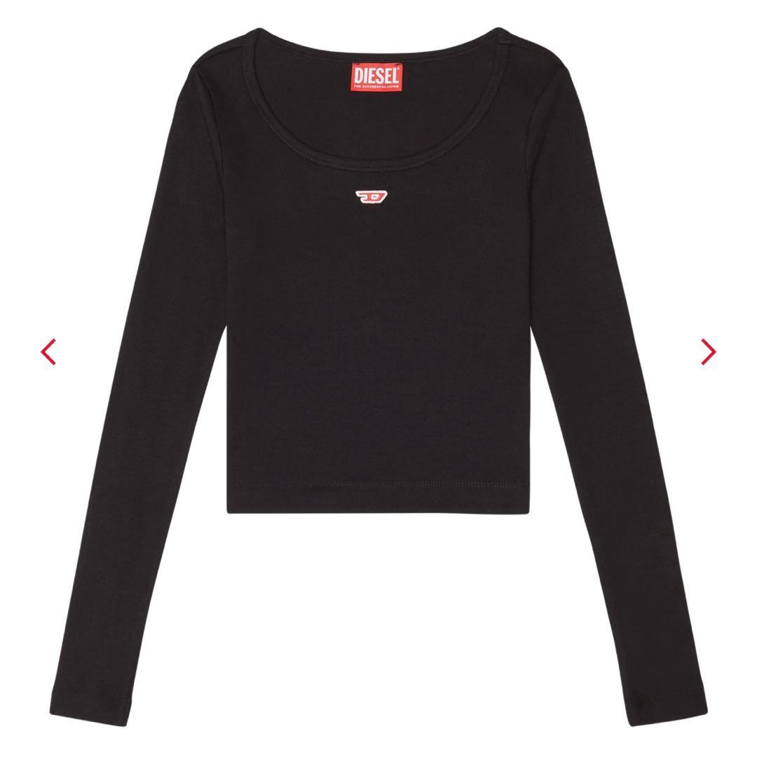 DIESEL レディース　長袖　D赤ロゴ　M 黒