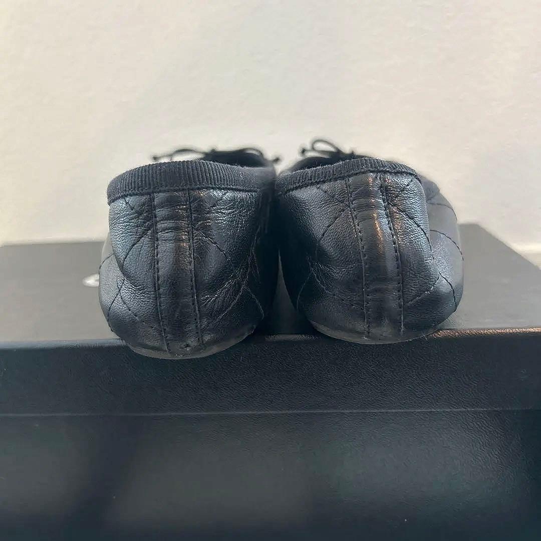 CHANEL 美品 カンボン フラット シューズ ココマーク 22.5cm 35