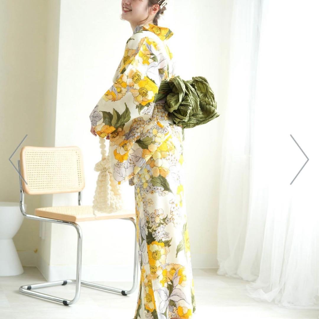 【美品】完売品！utatane 花柄浴衣・帯セット Sサイズ