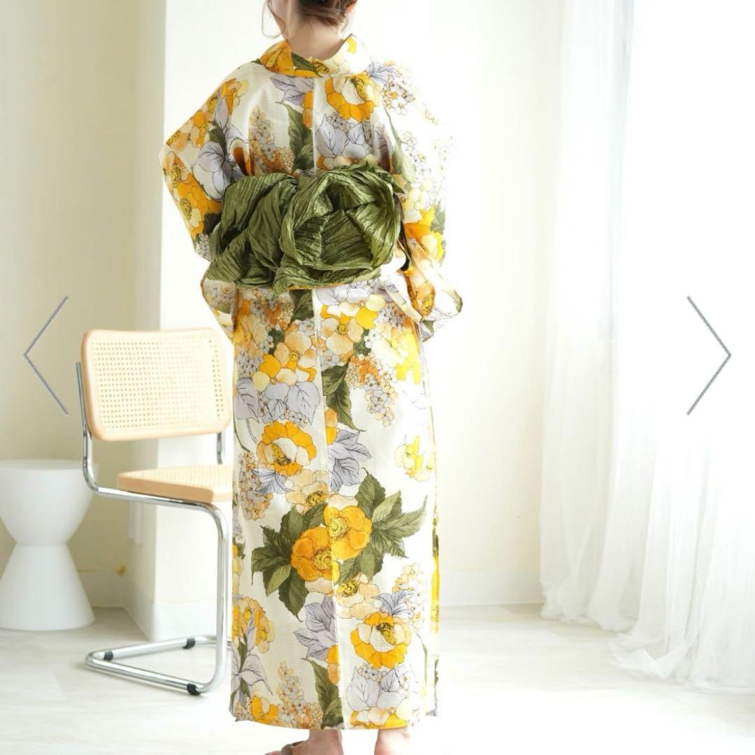 【美品】完売品！utatane 花柄浴衣・帯セット Sサイズ