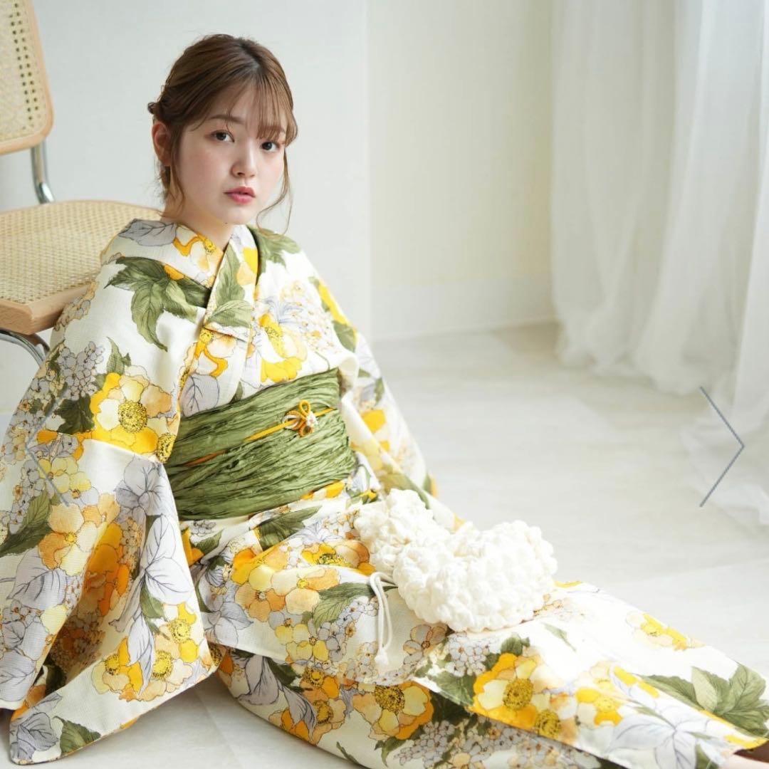 【美品】完売品！utatane 花柄浴衣・帯セット Sサイズ
