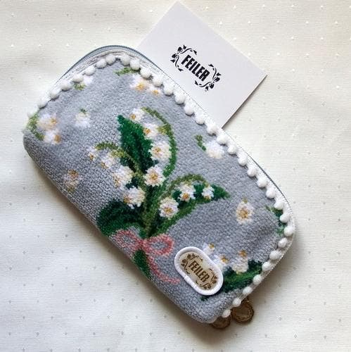 未使用品　フェイラー　ピュールミュゲ　便利ポーチ　長財布