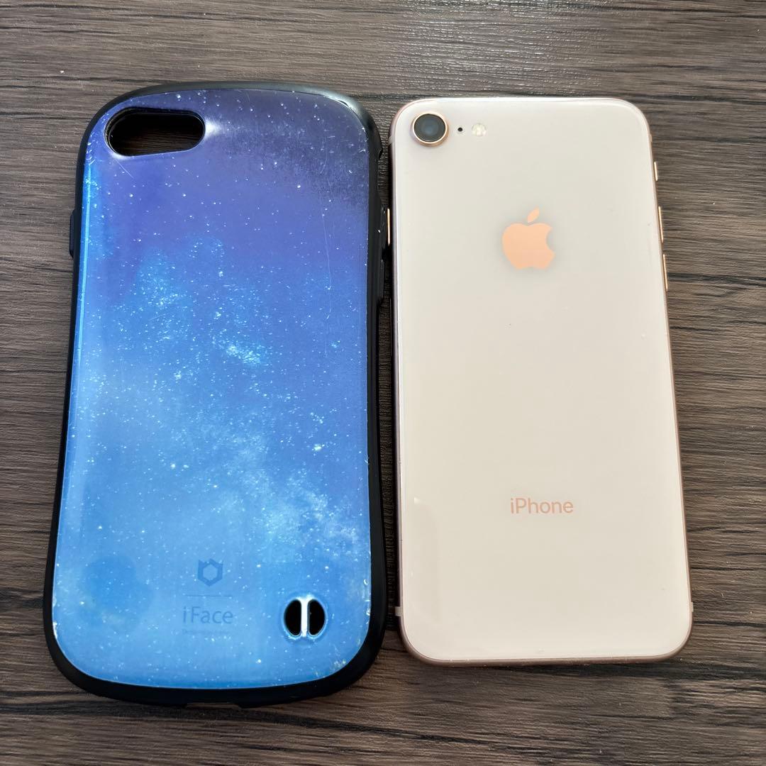 Apple iPhone 8 ホワイト iFaceケース付き