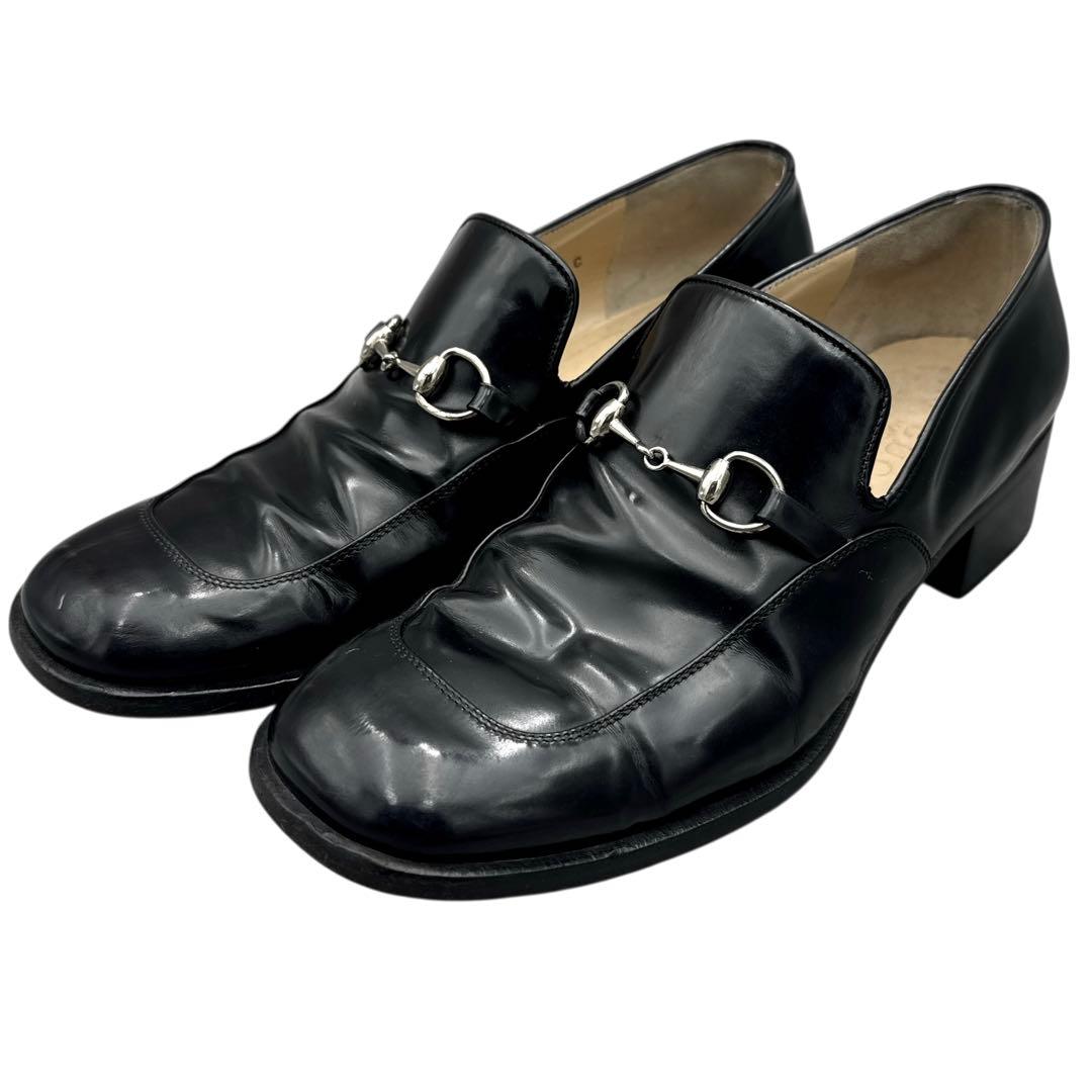 靴 Gucci Horsebit Loafers 37.5C Black 24.5