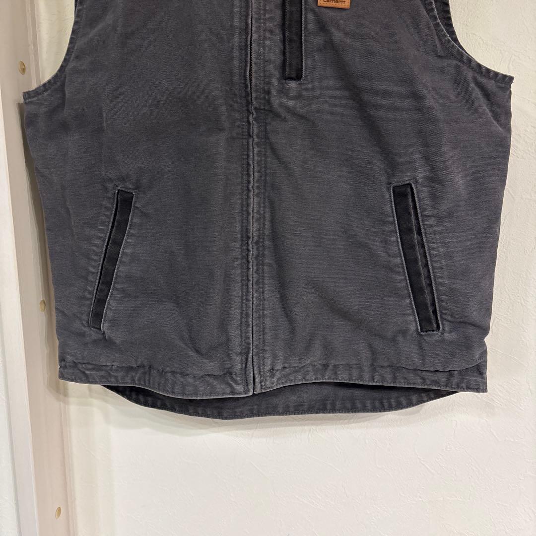 CarharttカーハートダックベストフードダークグレーM