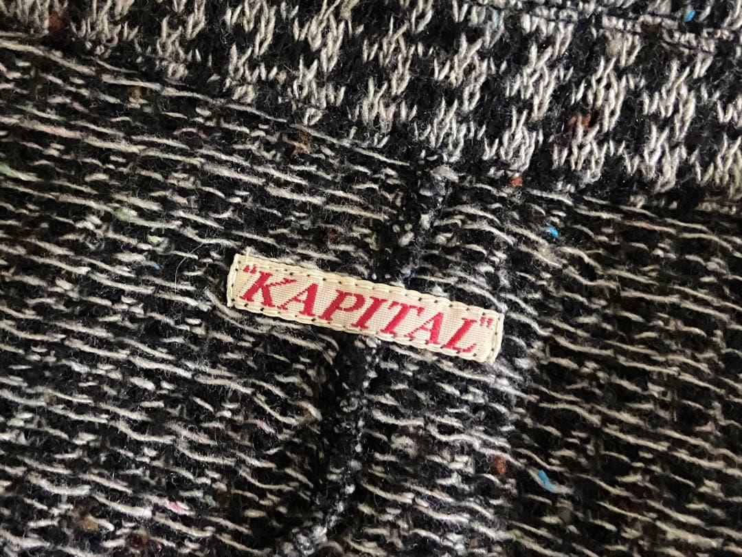 KAPITAL キャピタル ディアレザー パッチ 千鳥天竺 ドルマン ジャケット