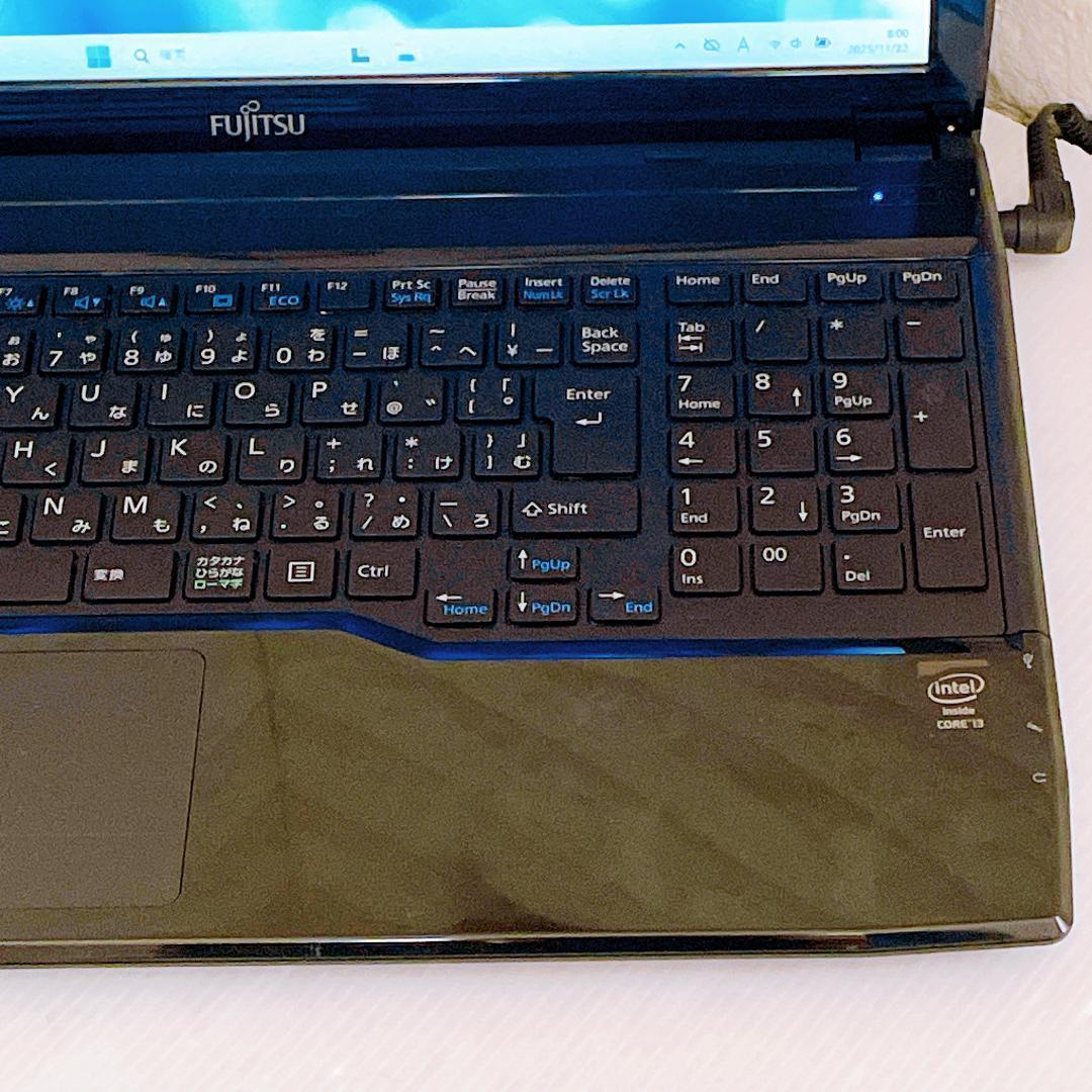 快速 SSD 富士通 ノートパソコン Windows11 カメラ付ノートPC